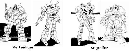 Die BattleMechs des Szenarios Die BattleMechs des Szenarios